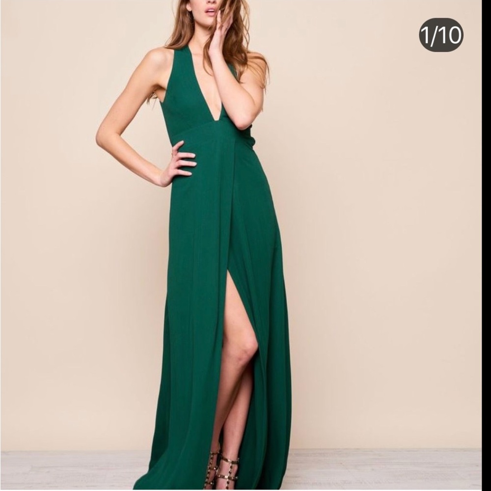 Mickey & Jenny Dark Green Sleeveless Dress